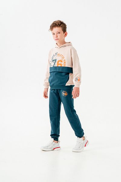 Mışıl Kids 76 State Athletic Union Printed Leg Print Detailed Boys' Bottom-Top Tracksuit Set