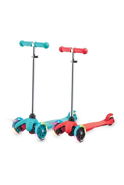 HOOK Hk-513LEDLighted 3-6 Years Old Children'sScooter- Adjustable Height, Blue/red