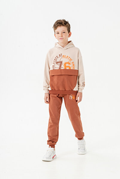 Mışıl Kids Σετ φόρμας 76 State Athletic Union με στάμπα για αγόρια με λεπτομέ...
