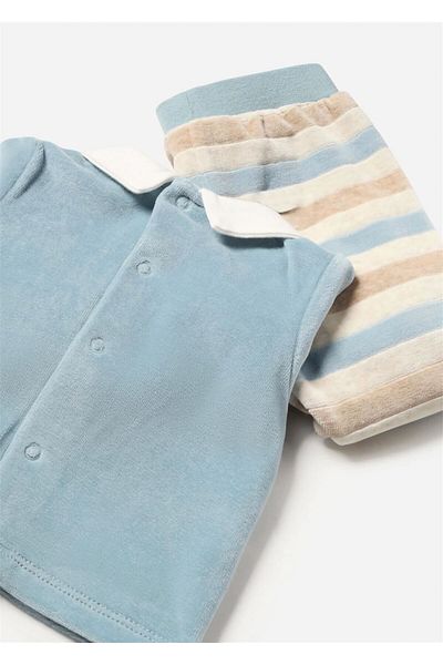 MAYORAL Baby Boy Blue Long Sleeve T-Shirt and Leggings Set - 2512