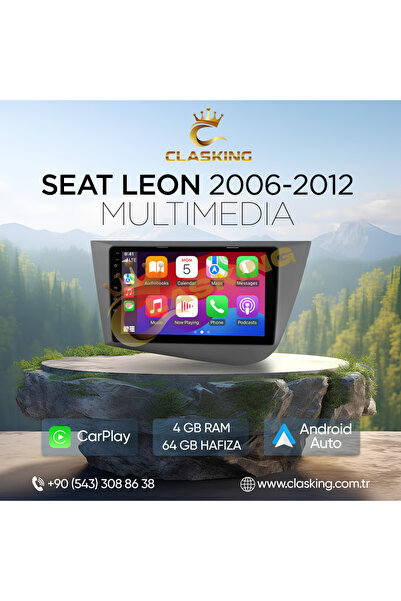 ClasKing Seat Leon 2006-2012 4 Gb Ram 64 Gb Hafıza Androıd Carplay Multımedıa