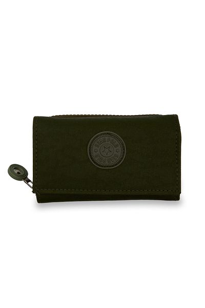 PiyasaSepeti 2 Compartment Zippered Clinker Fabric Wallet Bag Card Holder