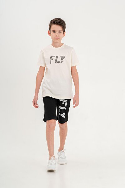 Mışıl Kids FLY Printed Boys' Shorts T-Shirt Set