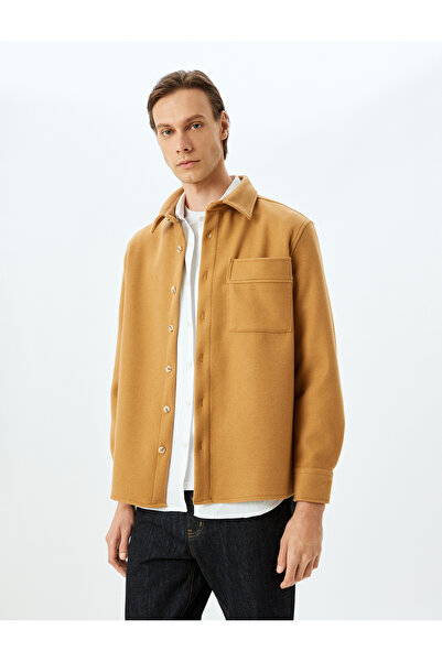 Koton Hemdjacke aus Viskose-Mischung mit Taschendetail