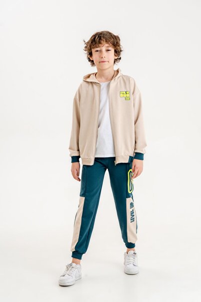 Mışıl Kids Štampano Sa kapuljačom Donji deo dečije majice - Gornji deo trenerke