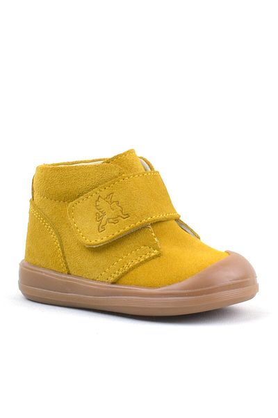 Rakerplus Yoohoo Genuine Leather Yellow Velcro Unisex Baby Boots