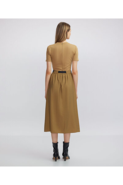 İpekyol Kumaş mix midi elbise