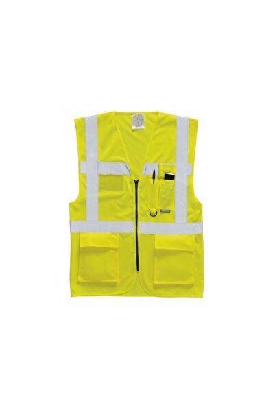 BESTGUARD İş Güvenliği Reflektörlü Ikaz Yeleği - File - Mühendis Tipi