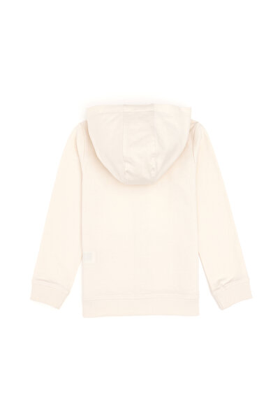 U.S. Polo Assn. Kız Çocuk Krem Fermuarlı Basic Sweatshirt 50296390-VR071