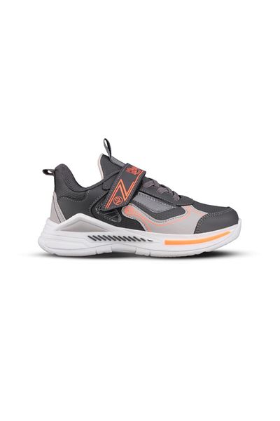 MP ONE Tenis pentru copii mari cu șireturi / Velcro afumat