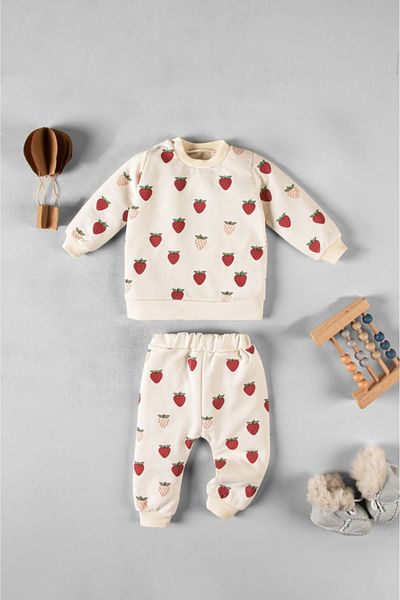 Mai Perla Organic Fabric Patterned 2-Piece Unisex Baby Set