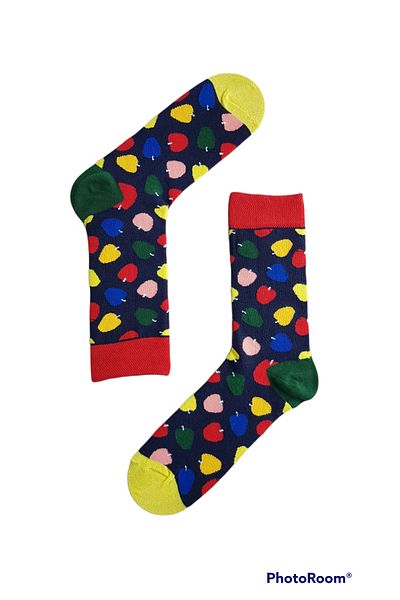 daphne studio Unisex Retro Watermelon Pink Pink Socks Patterned Socket Knee Bag