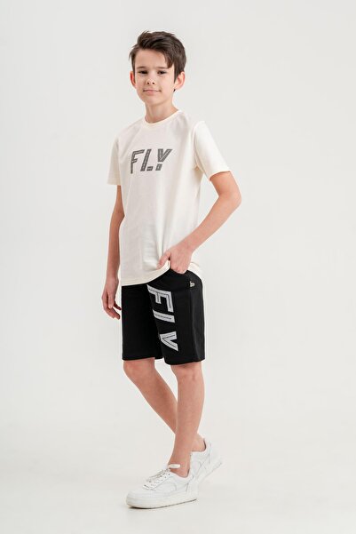 Mışıl Kids FLY Printed Boys' Shorts T-Shirt Set