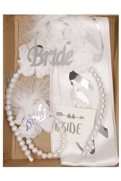 ALYA -BOUTIQUE Σετ 4 Bride To Be, Σετ Bachelorette, Σετ κορώνας και βραχιόλι