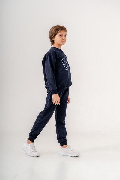 Mışıl Kids Boy's Tracksuit Set - Chest Text Printed and Leg Print Detailed
