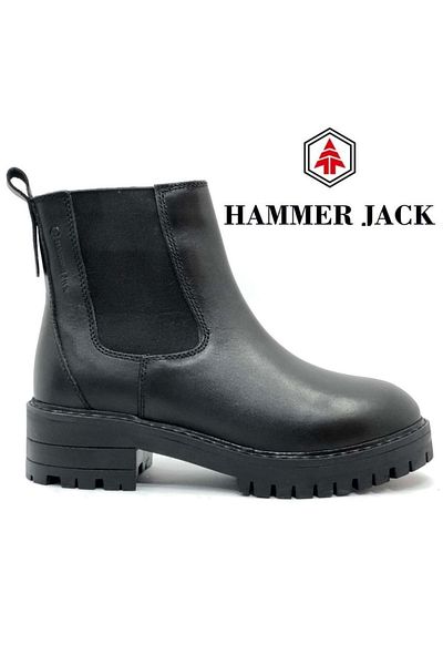 Hammer Jack Patricia 102-24615-z Γνήσιο Δερμάτινο Μαύρο Γυναικείο Μποτάκι
