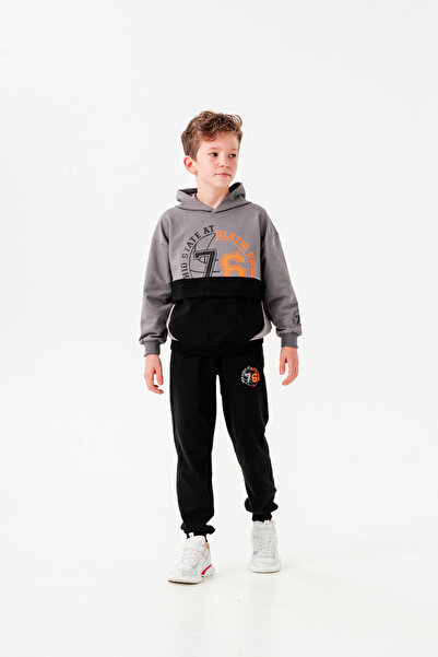 Mışıl Kids Σετ φόρμας 76 State Athletic Union με στάμπα για αγόρια με λεπτομέ...