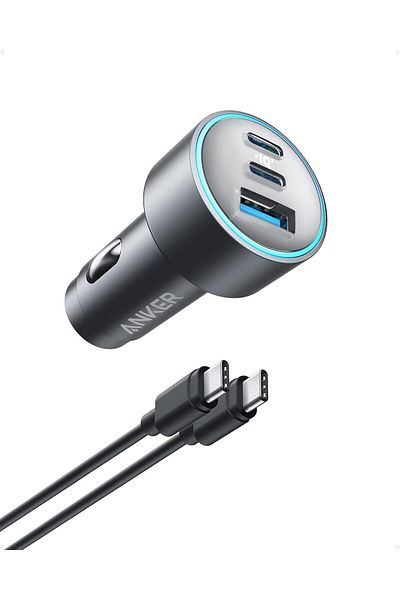 Anker USB-C Car Charger, 67W 3-Port Compact Fast Charger, 535 Car Adapter