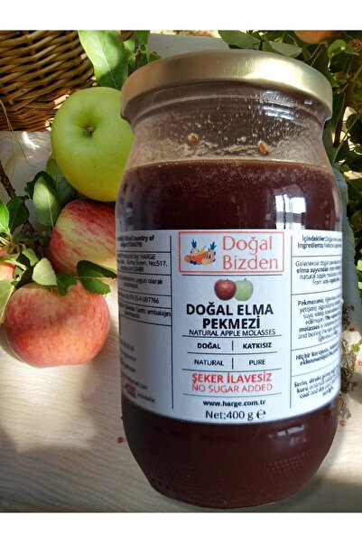 Yarımada Bahçe YB Doğal Elma Pekmezi Şeker Ilavesiz Apple Molasses 400 gr Cam