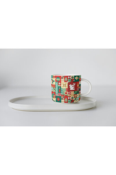 EYBaskı Tasarım PORSELEN NOEL YILBAŞI TEMALI NESCAFE FİNCANI