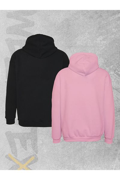 WEARTEX 2 Pack Unisex Oversize Hooded Sweatshirt