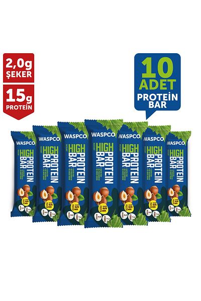 Waspco High Protein Bar Hazelnut X10 Pieces