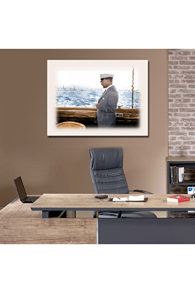 ateşanıt Ateş Anıt 35x50 Atatürk Baskılı Kanvas Tablo mdf şaseli tuval -  Ata20