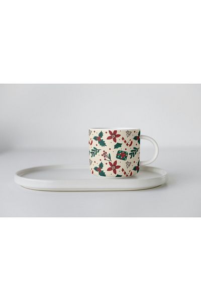 EYBaskı Tasarım Porcelain Christmas Christmas Themed Nescafe Cup