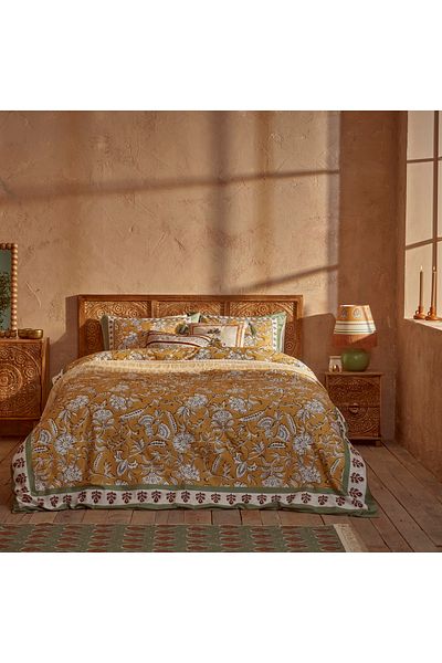 Bella Maison Set cuvertură de pilota din satin de bumbac Indian King Size - 240x220