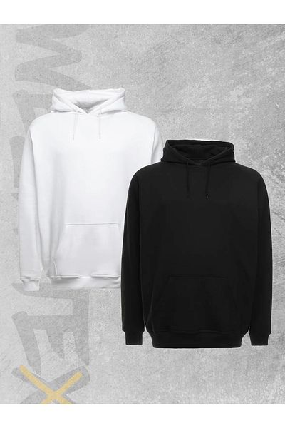 WEARTEX 2 Pack Unisex Oversize Hooded Sweatshirt