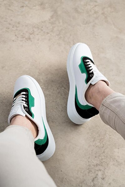L.A Polo Erkek Günlük Yeşil Beyaz Sneaker Ayakkabı