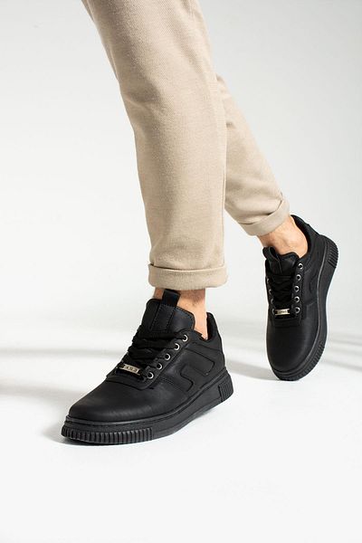 L.A Polo 345 Black Color Black Sole Men's Casual Shoes