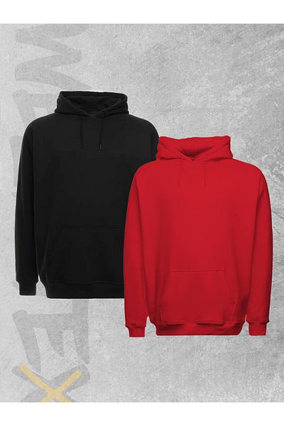 WEARTEX 2 Pack Unisex Oversize Hooded Sweatshirt