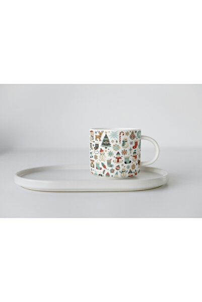 EYBaskı Tasarım كوب نسكافيه بتصميم عيد الميلاد من البورسلين