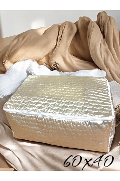 tıklasepetim 60 Boy 40 En Çeyizlik Saten Yorgan Yastık Saklama Hurcu-baza Alt...