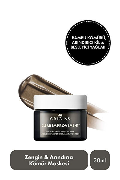 Origins Clear Improvement™ Kömür Içeren Zengin Arındırıcı Bakım Maskesi 30ml