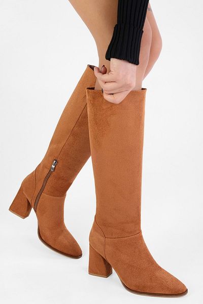 Shoeberry Γυναικείες μπότες Tiago Tan Suede