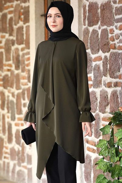Modaviki Khaki Nisa Tunic - Ble20 Model