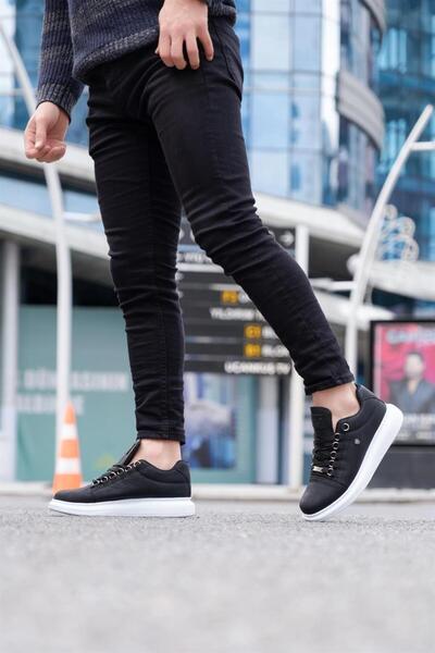 L.A Polo Günlük Siyah Beyaz Renk Erkek Sneaker Ayakkabı