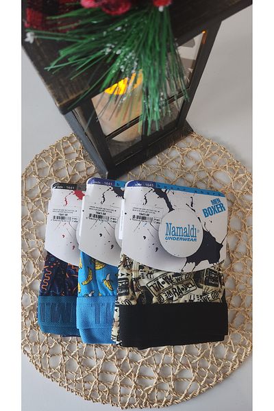 JASMIN UNDERWEAR 1641- 3-Piece Cotton Men's Color Boxers
