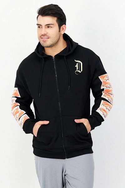 The Secrets of Dumbledore x Difuzed Men Graphic Print Long Sleeves Hoodie, Black