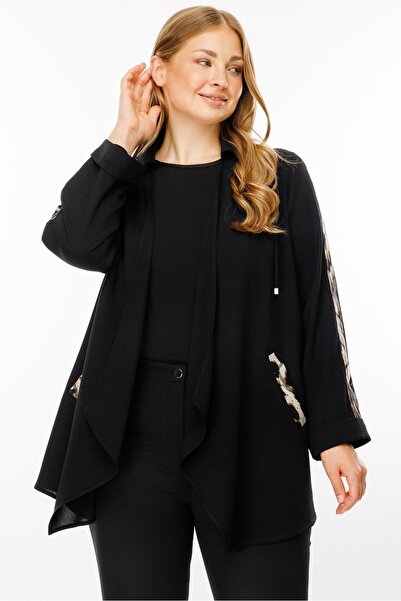 Moda İlgi Леопардовий детальний чорний комплект - Modailgi