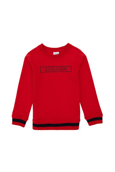 U.S. Polo Assn. Boy's Red Crew Neck Sweatshirt 50293608 -Vr030