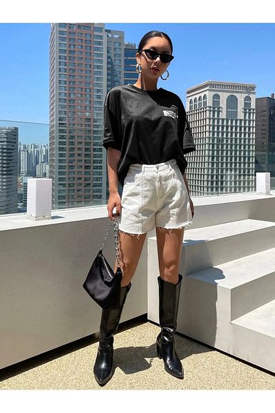 Frisson Cherish Print Oversize T-shirt
