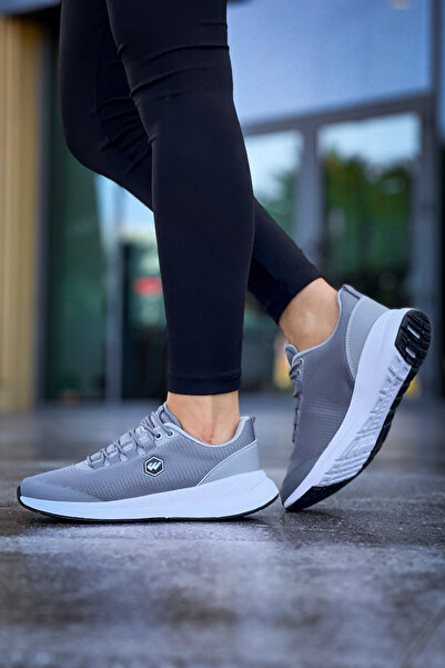 LUXEON Сірі ультралегкі ортопедичні кросівки з дихаючою підошвою - жіночі шнуровані кросівки для щоденних прогулянок