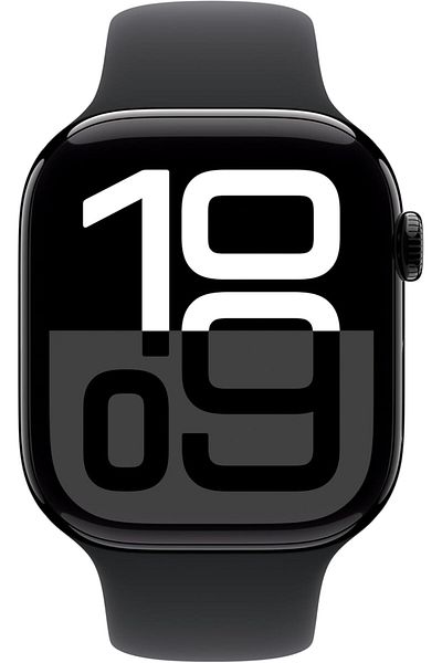 Apple WATCH SERIES 10 GPS 42MM JET BLACK ALUMINIUM CASE WITH BLACK SPORT BAND - M/L
