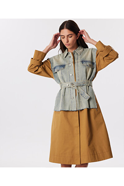 Twist Denim mıx trençkot