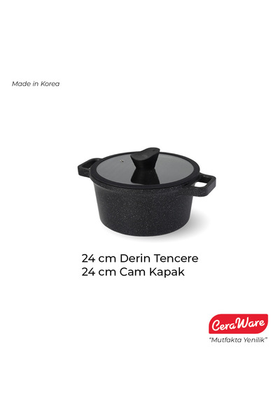 Ceraware Vetta Megastone Kaplama Yapışmaz 24 Cm Derin Tencere