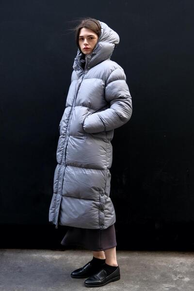 QOOQUP QOOQ Kapüşonlu Şişme Mont