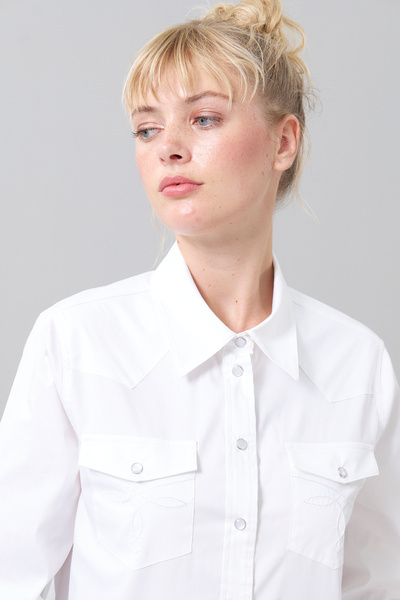 Roman Çift Cepli Gömlek Beyaz K2513519_002